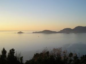 Tramonto sul golfo de La Spezia